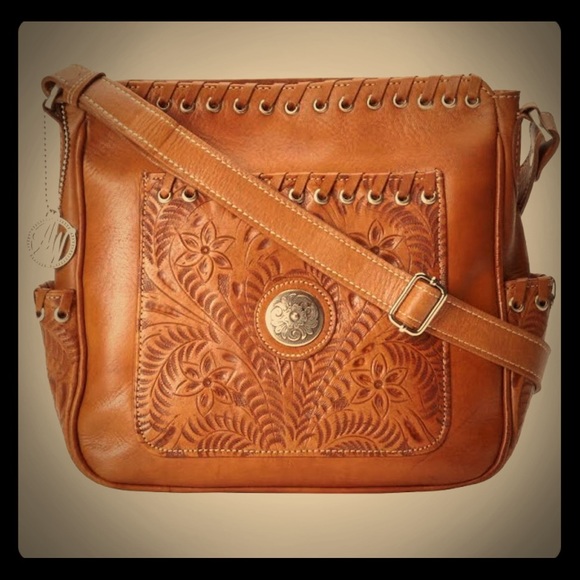 American West Leather Crossbody Handbag - Picture 2 of 6